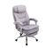 Fauteuil De Bureau Troy En Tissu Avec Repose-pieds Gris