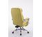 Fauteuil De Bureau Troy En Tissu Avec Repose-pieds Vert