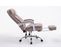 Fauteuil De Bureau Troy En Tissu Avec Repose-pieds Taupe