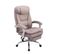 Fauteuil De Bureau Troy En Tissu Avec Repose-pieds Taupe