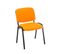 Lot De 6 Chaises Visiteur Empilables Ken En Tissu Orange