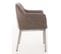 Chaise De Salle À Manger Octavia Tissu Marron Terre/acier Inoxydable