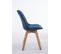 Chaise De Visiteur Borneo V2 Tissu Bleu/nature