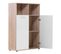 Buffet haut 2 portes/2 niches TOLEDO décor chêne sonoma/blanc