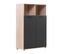 Buffet haut 2 portes/2 niches TOLEDO décor chêne sonoma/ gris