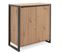 Petit Buffet De Rangement 2 Portes L80 Cm - Décor Bois Clair