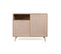 Meuble De Rangement 2 Portes 1 Niche - Décor Chene Sonoma - L 101,4 X P 40 X H 87 Cm