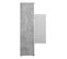 Buffet haut 2 portes/ 2 niches TOLEDO imitaton béton/ blanc