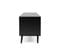 Meuble TV 2 Portes 2 Abattants Impression Cannage Et Noir - L150 Cm