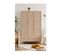 Armoire 3 Portes Avec Penderies L120 Cm - Impression Effet Rotin