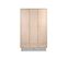 Armoire 3 Portes Avec Penderies L120 Cm - Impression Effet Rotin