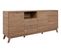 Buffet 3 Portes, 2 Tiroirs Et 1 Niche Effet Bois - L198 X H83 Cm