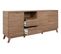 Buffet 3 Portes, 2 Tiroirs Et 1 Niche Effet Bois - L198 X H83 Cm