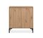 Buffet 2 Portes 1 Étagère Effet Bois - L81 X H87 Cm