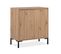 Buffet 2 Portes 1 Étagère Effet Bois - L81 X H87 Cm