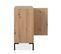 Buffet 2 Portes 1 Étagère Effet Bois - L81 X H87 Cm