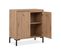 Buffet 2 Portes 1 Étagère Effet Bois - L81 X H87 Cm