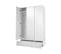 Armoire 3 Portes 2 Tiroirs Blanc- L120 X H191 X P55 Cm