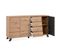 Buffet 3 Portes Et 4 Tiroirs Effet Bois - L160 X H85 Cm