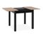 Table à Manger Extensible Coburg Décor Chêne Artisan Et Noir 4/6 Personnes L80/120 X P90 X H76,5 Cm