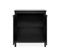 Buffet Noir 2 Portes Effet Bois Avec Cannage Métal - L80 X H90 Cm