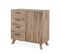 Buffet 4 Tiroirs 1 Porte Effet Bois - L85 X H85 Cm