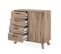 Buffet 4 Tiroirs 1 Porte Effet Bois - L85 X H85 Cm