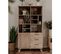 Buffet Haut 1 Porte Et 3 Tiroirs Effet Bois - L85 X H160 Cm