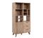 Buffet Haut 1 Porte Et 3 Tiroirs Effet Bois - L85 X H160 Cm