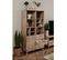 Buffet Haut 1 Porte Et 3 Tiroirs Effet Bois - L85 X H160 Cm