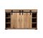 Buffet 2 Portes Coulissantes 3 Tiroirs 140 Cm Manzano - Naturel Fonce