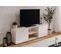 Meuble TV L.160 cm TOLEDO blanc brillant