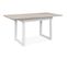 Table Extensible Houston 80b - 120-160 X 75 X 80 Cm - Plateau Effet Travertin - 8 Personnes