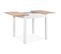 Table avec allonge 80/120 DORA Imitation chêne/ blanc