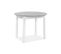 Table ronde allonge100/140 DORA Imitation béton/blanc