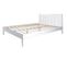 Lit Double En Bois Massif 140x200cm Blanc Pin Lit Futon à Lattes Cadre De Lit