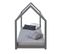 Lit Cabane Enfant Gris 80 X 160 Cm Gris