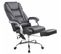 Fauteuil De Bureau Pacific En Similicuir Avec Une Fonction Massage Noir