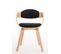 Chaise Retro Kingston En Tissu Nature / Noir