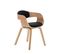 Chaise Retro Kingston En Tissu Nature / Noir