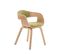 Chaise Retro Kingston En Tissu Nature / Vert Clair