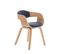 Chaise Retro Kingston En Tissu Nature / Bleu