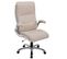 Fauteuil De Bureau Big Villach En Tissu Crème