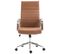 Fauteuil De Bureau Kolumbus Similicuir Marron Clair