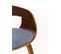 Chaise Retro Kingston En Tissu Noyer / Bleu