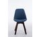 Chaise De Visiteur Borneo V2 Tissu Bleu/noyer