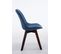 Chaise De Visiteur Borneo V2 Tissu Bleu/noyer