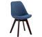 Chaise De Visiteur Borneo V2 Tissu Bleu/noyer