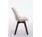 Chaise De Visiteur Borneo V2 Tissu Crème/noyer