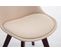 Chaise De Visiteur Borneo V2 Tissu Crème/noyer